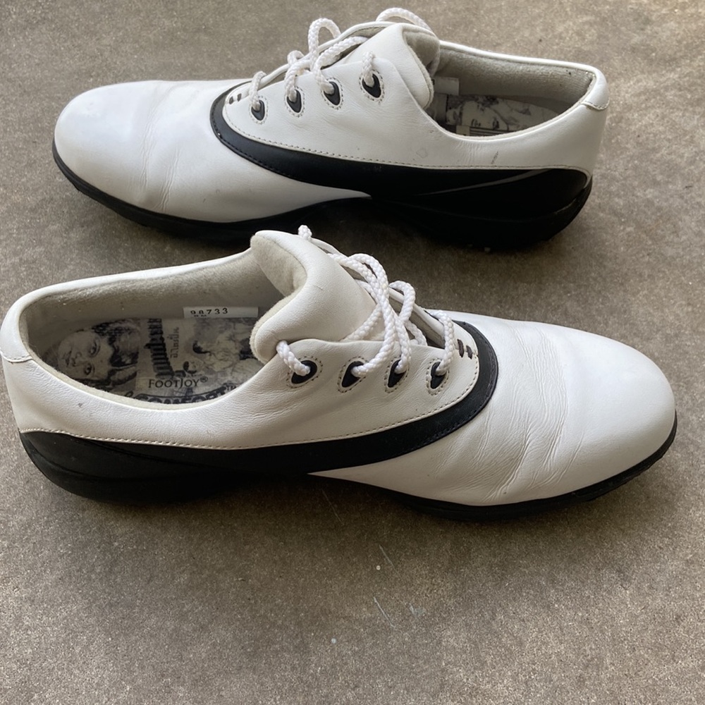 FootJoy eComfort Golf Shoes Spike 8M 98733 Black White
